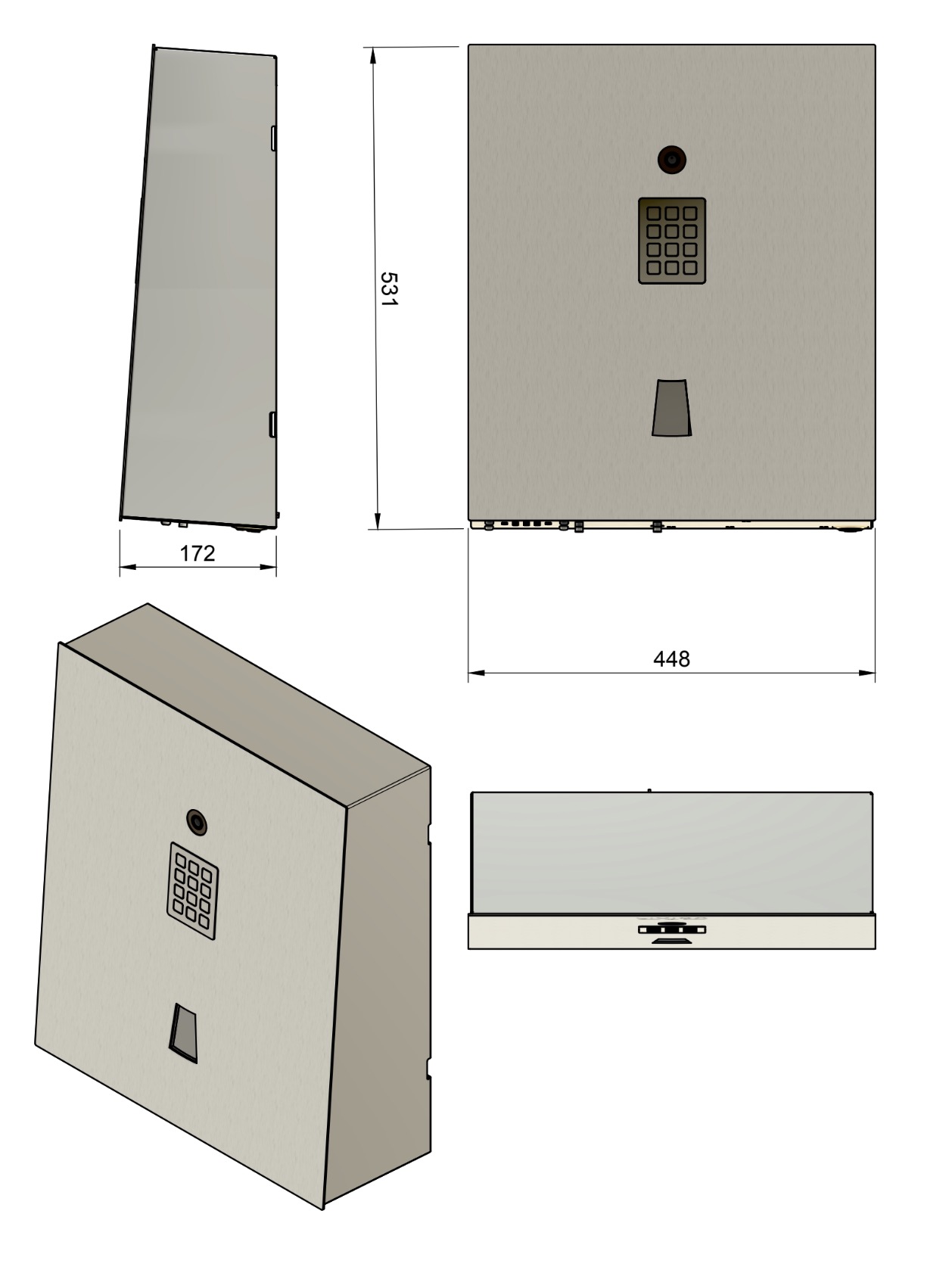 LivionKey30 Device Dimensions Schematic